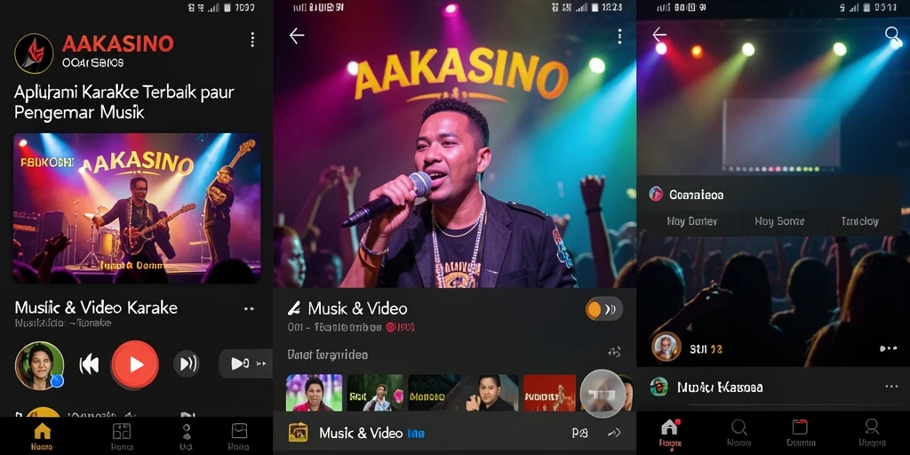 Tampilan antarmuka AAKASINO yang menarik dan fungsional untuk Karaoke.