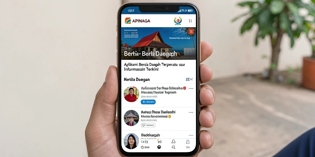 Screenshot antarmuka APINAGA yang menampilkan berita terkini.