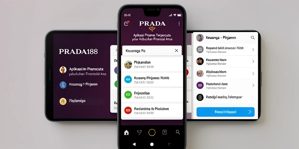 Tampilan antarmuka pengguna aplikasi PRADA188 yang intuitif dan mudah digunakan.