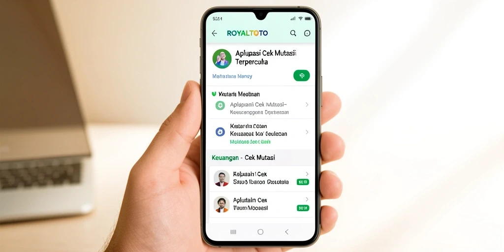 Antarmuka aplikasi ROYALTOTO menampilkan mutasi keuangan secara jelas.