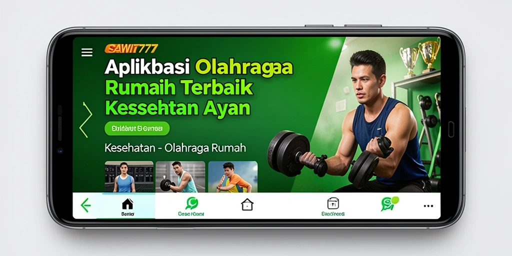 Antarmuka aplikasi SAWIT777 yang intuitif untuk olahraga di rumah.