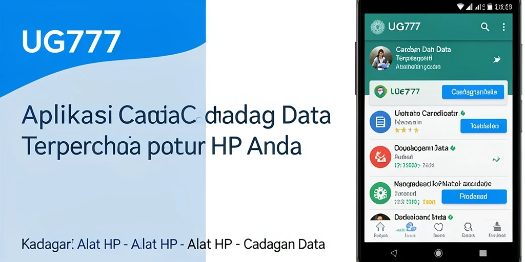 Antarmuka UG777 dengan fitur cadangan data yang lengkap dan mudah digunakan.