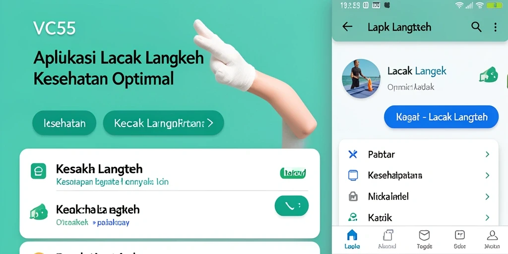 Screenshot VC55 menampilkan fitur pelacakan langkah yang jelas dan informatif.