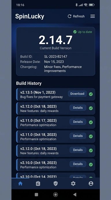 Riwayat Versi Spinlucky untuk Pengguna Android Indonesia